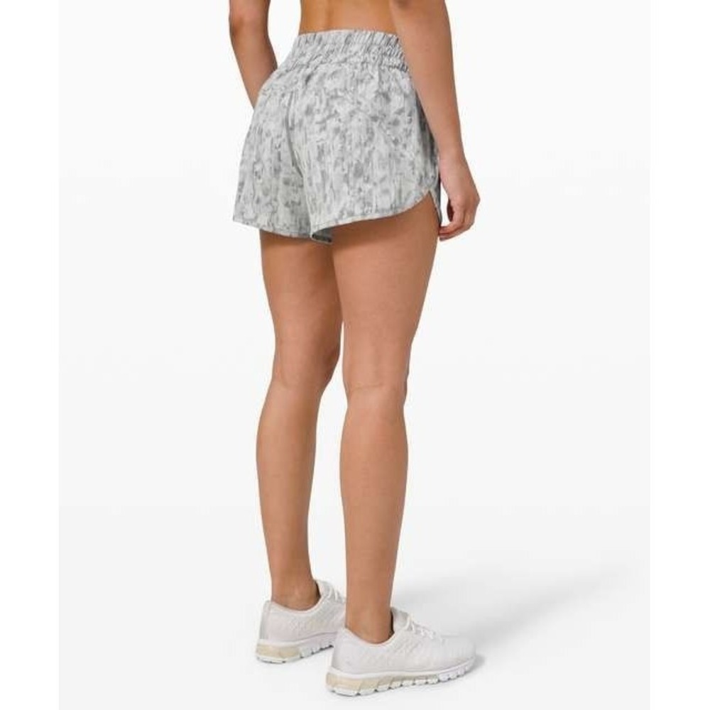 Lululemon Tracker Shorts V Womens 10 City Breeze Alpine White Multi 4" Lined Run